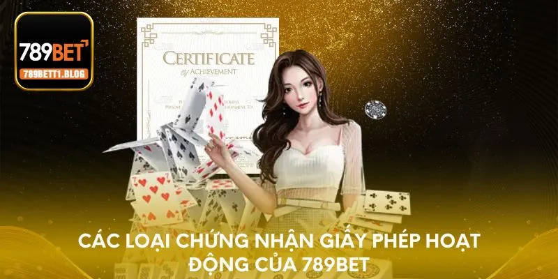 Các loại chứng nhận giấy phép hoạt động của 789BET